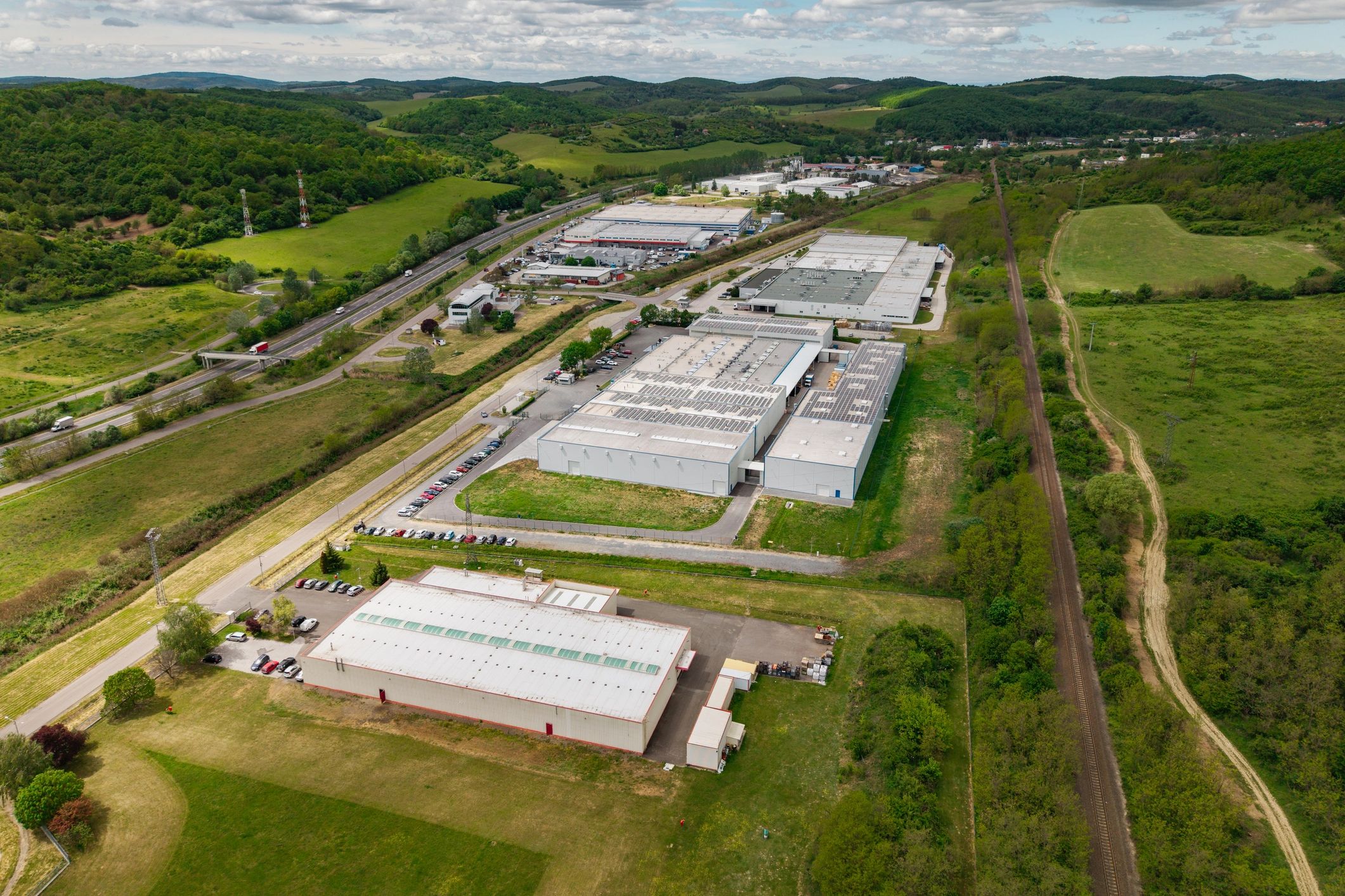 Large-scale industrial facility viewed from above